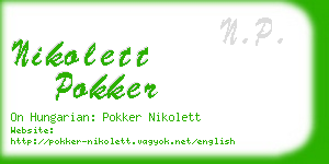 nikolett pokker business card